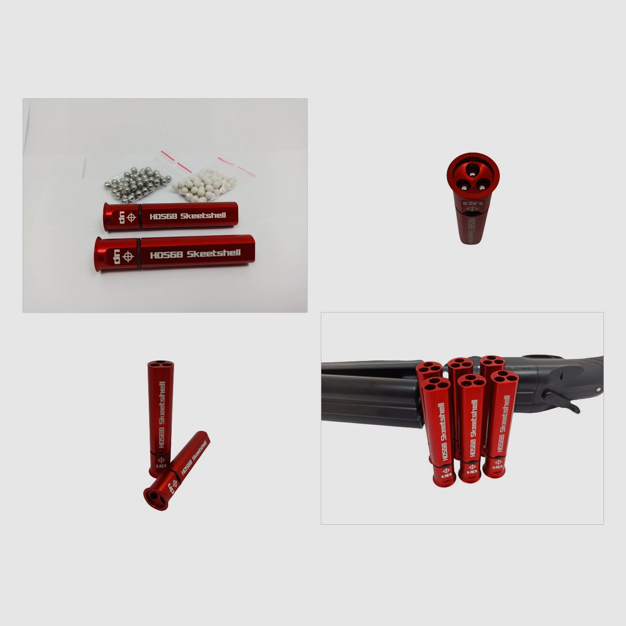 HDS 68 Skeetshell - Shotshell Schrotpatronen fĂĽr CO2 Markierer Umarex T4E HDS 68, Aluminium, 9x 6 mm BB, 2 StĂĽck