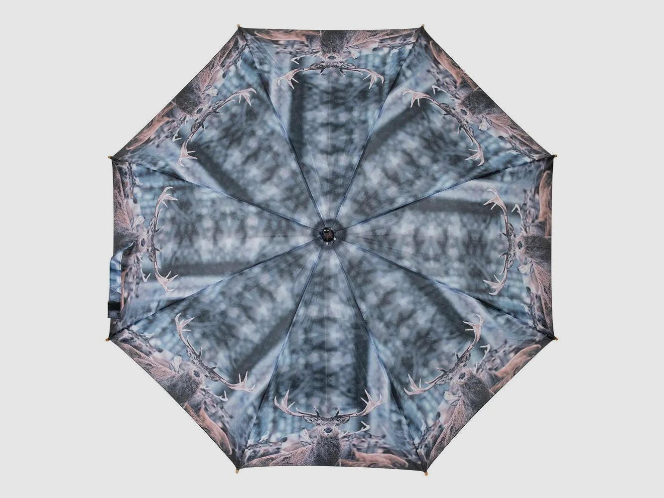 Regenschirm Hirsch mit Holzgriff