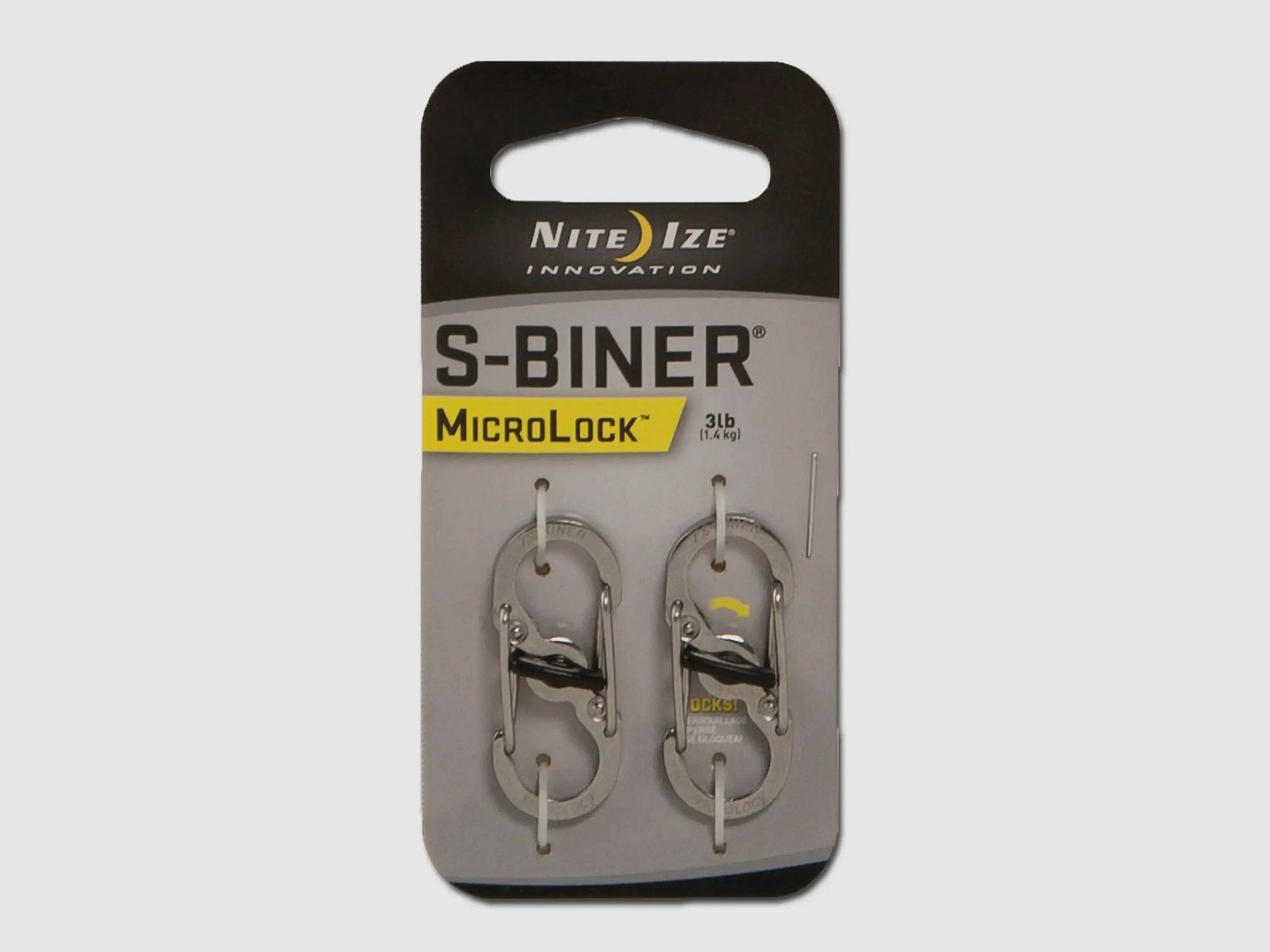 Nite Ize Nite Ize Karabiner S-Biner MicroLock 2er Pack - Schwarz