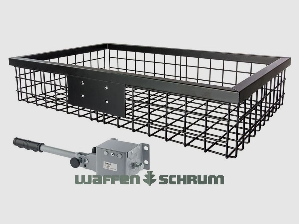 Eurohunt achterdrager zwart gecoat met snelkoppeling 890 x 580 x 180 mm