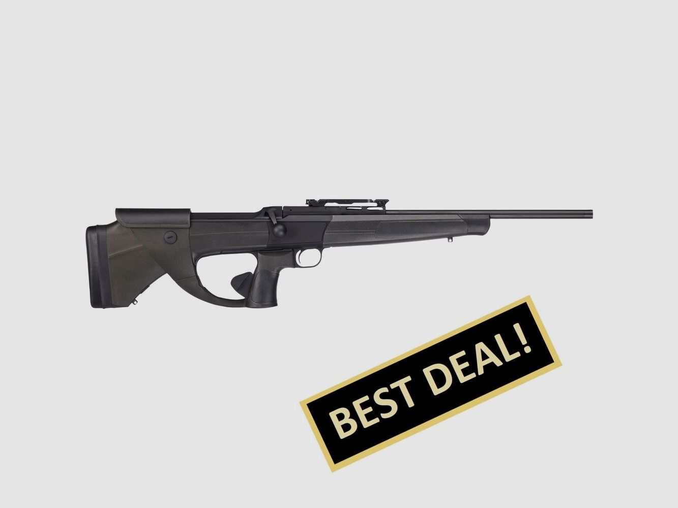 Dentler Repetierbüchse DR21 mit Grundschiene Basis Vario Schaftkappe 365 mm fix .223 Rem.