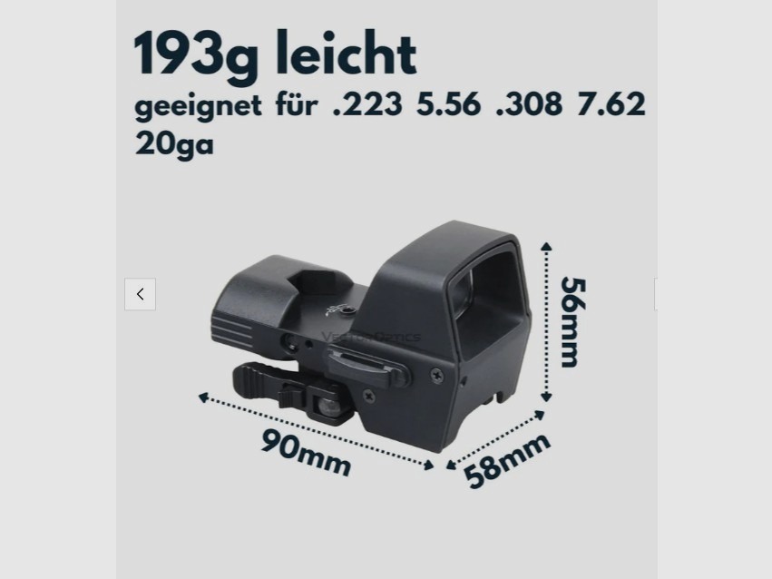 Vector Optics SCRD-48 Omega 1x23x35 Multi Reticle Leuchtpunktvisier