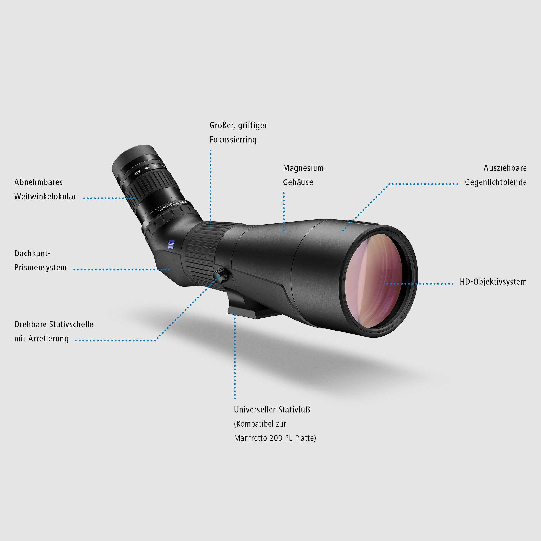 ZEISS Conquest Gavia 85 + 30-60x + Digiscoping Adapter, Bild 2 von 2