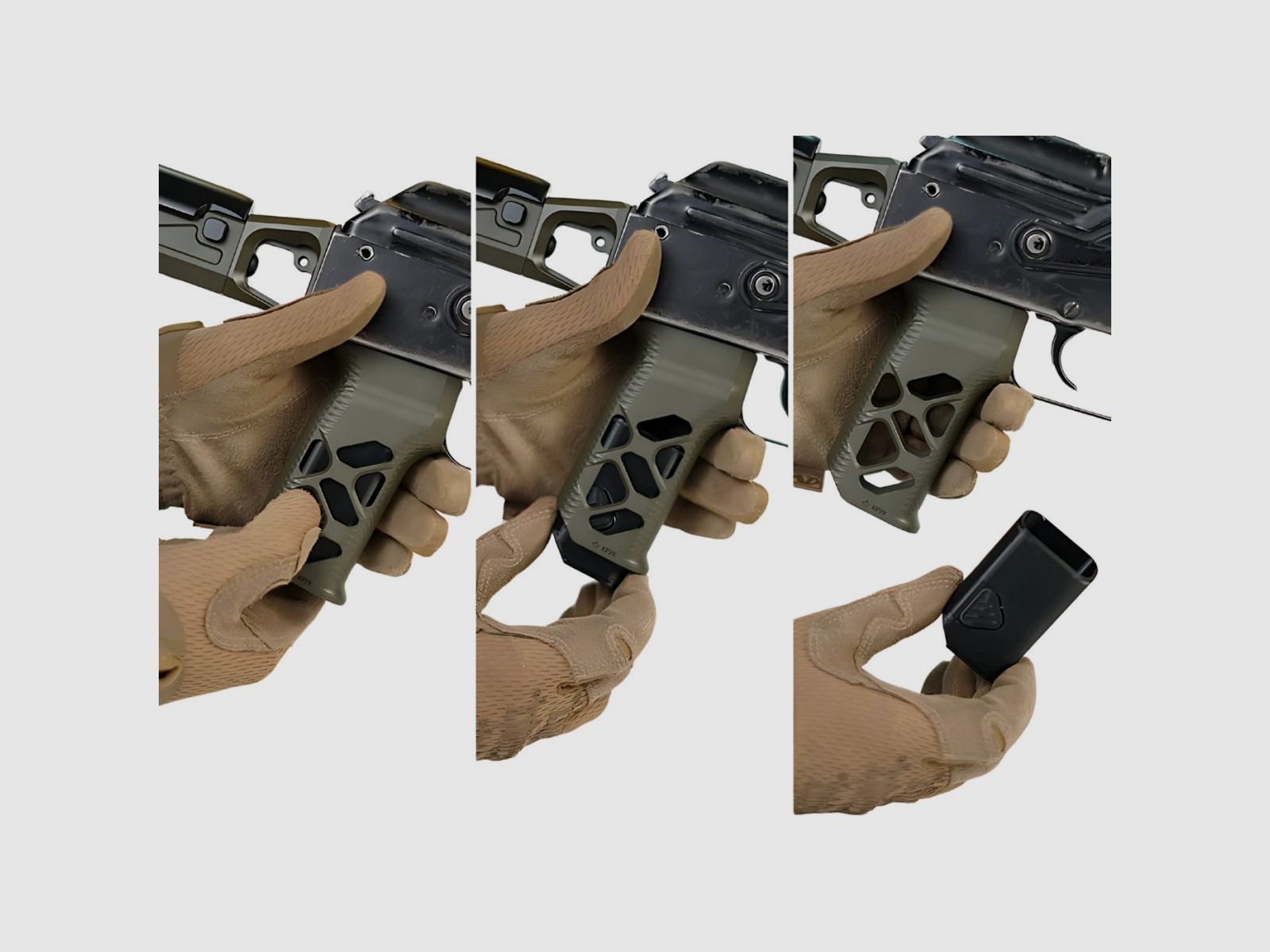 Kruk – Pistol grip – Aluminum – Jack / Mini Jack / AKM / AK-74 – Armor Black – CRC 9U081, image 10 of 10