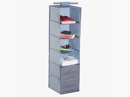 Hanging shelf with drawers
