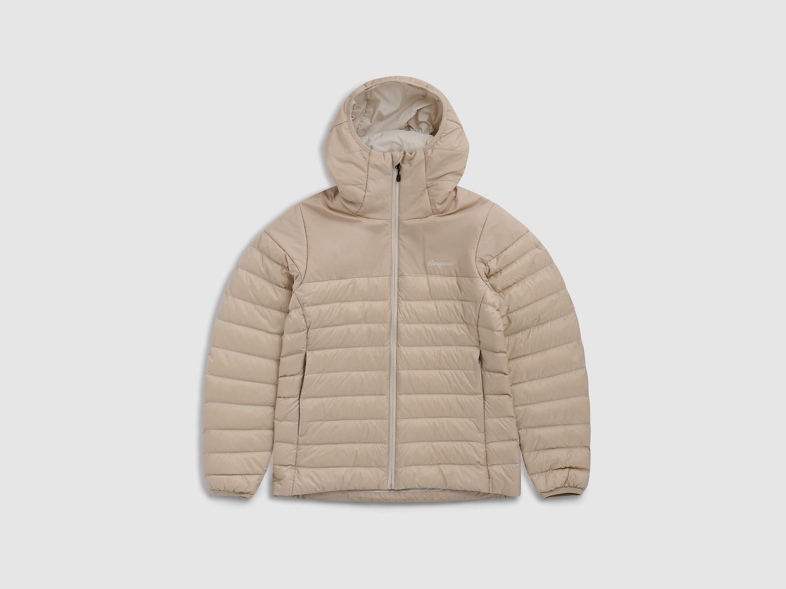 Bergans Lom Light Down Hood Jacket Women Beige XL