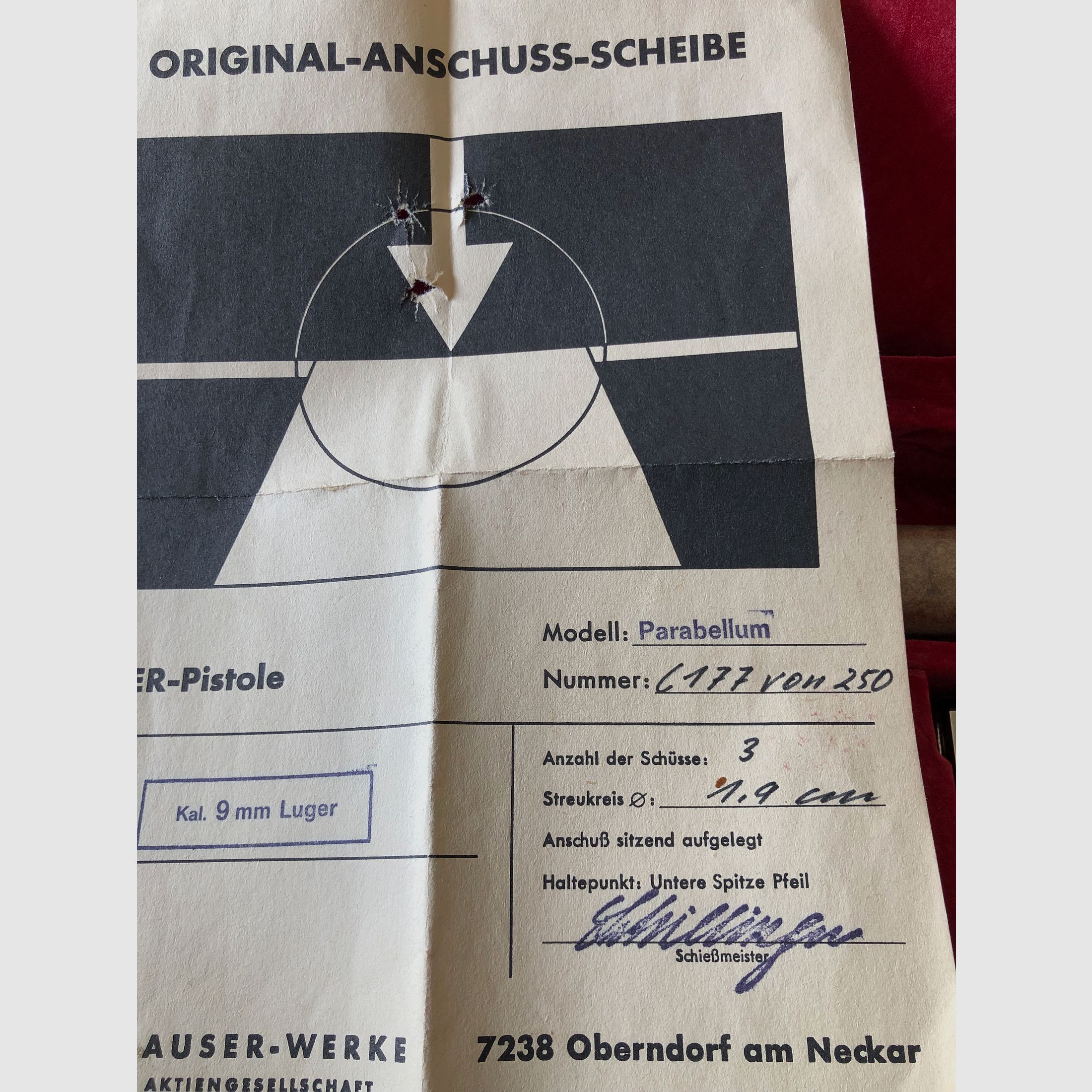 Mauser Parabellum Mod.1902 Patronenteller