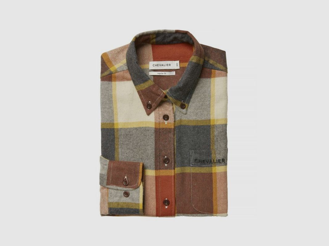 Chevalier Damen Flanellbluse Deer Red Pear Checked