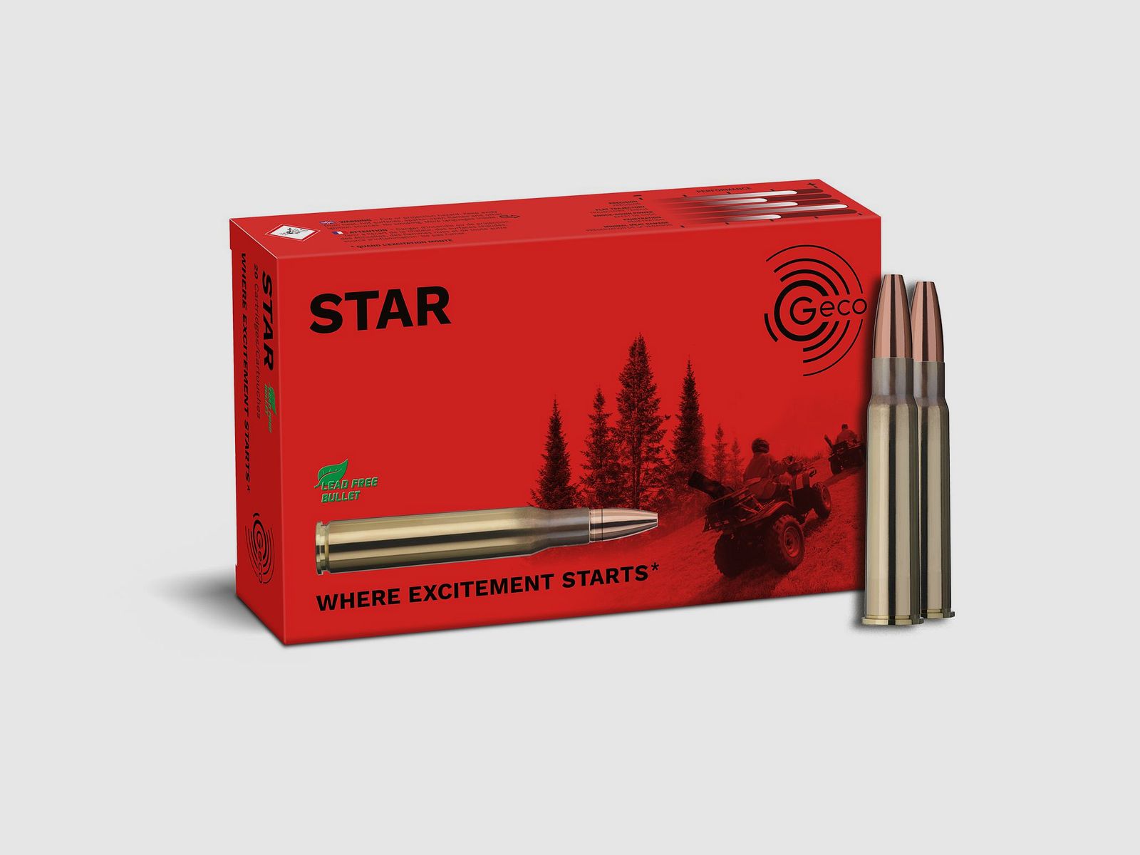 GECO 8x57IRS Star 10,4g Bleifreie Büchsenpatronen