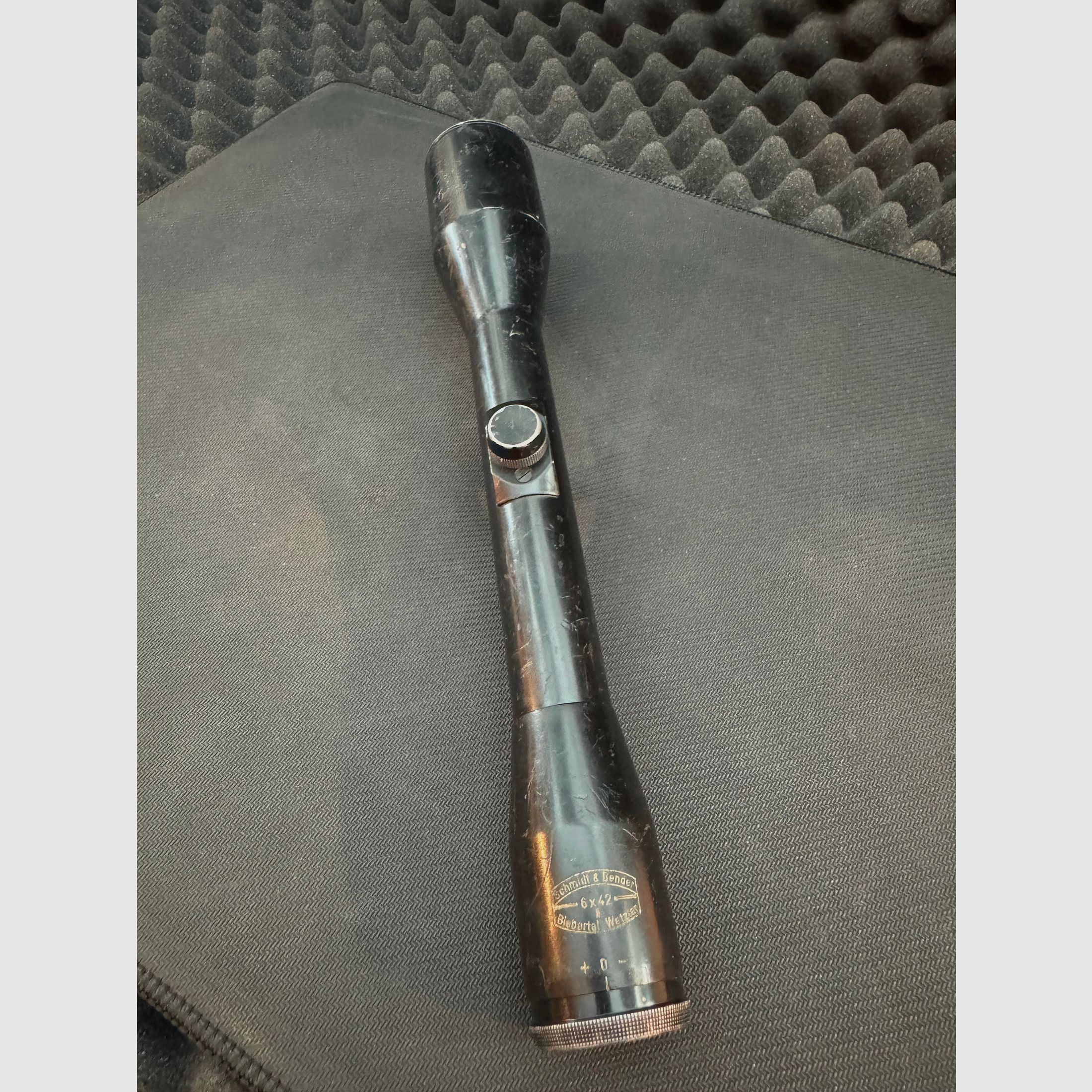 Schmidt & Bender, 6x42, Außenschiene, Höhenverstellung, SEM Oberteile, Absehen 1