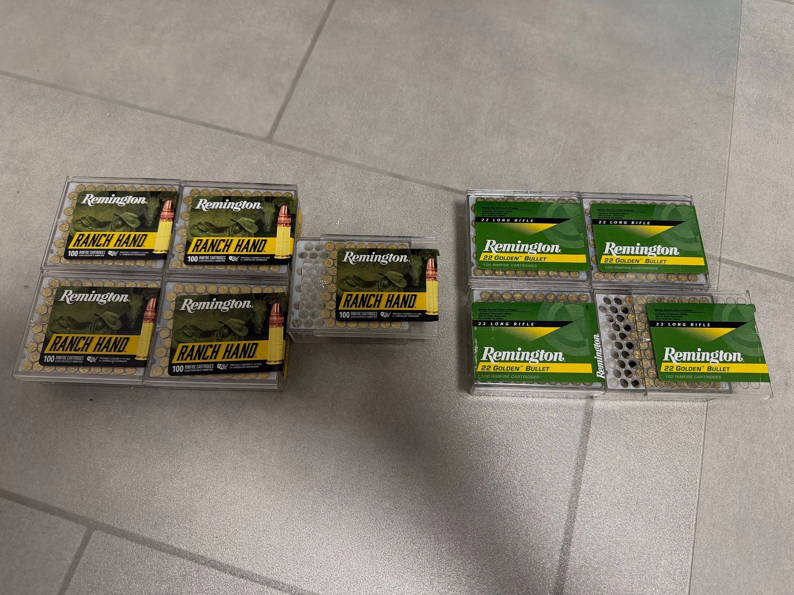 850 strzałów .22 amunicji Remington Ranch Hand / Golden Bullet HV pokryte miedzią