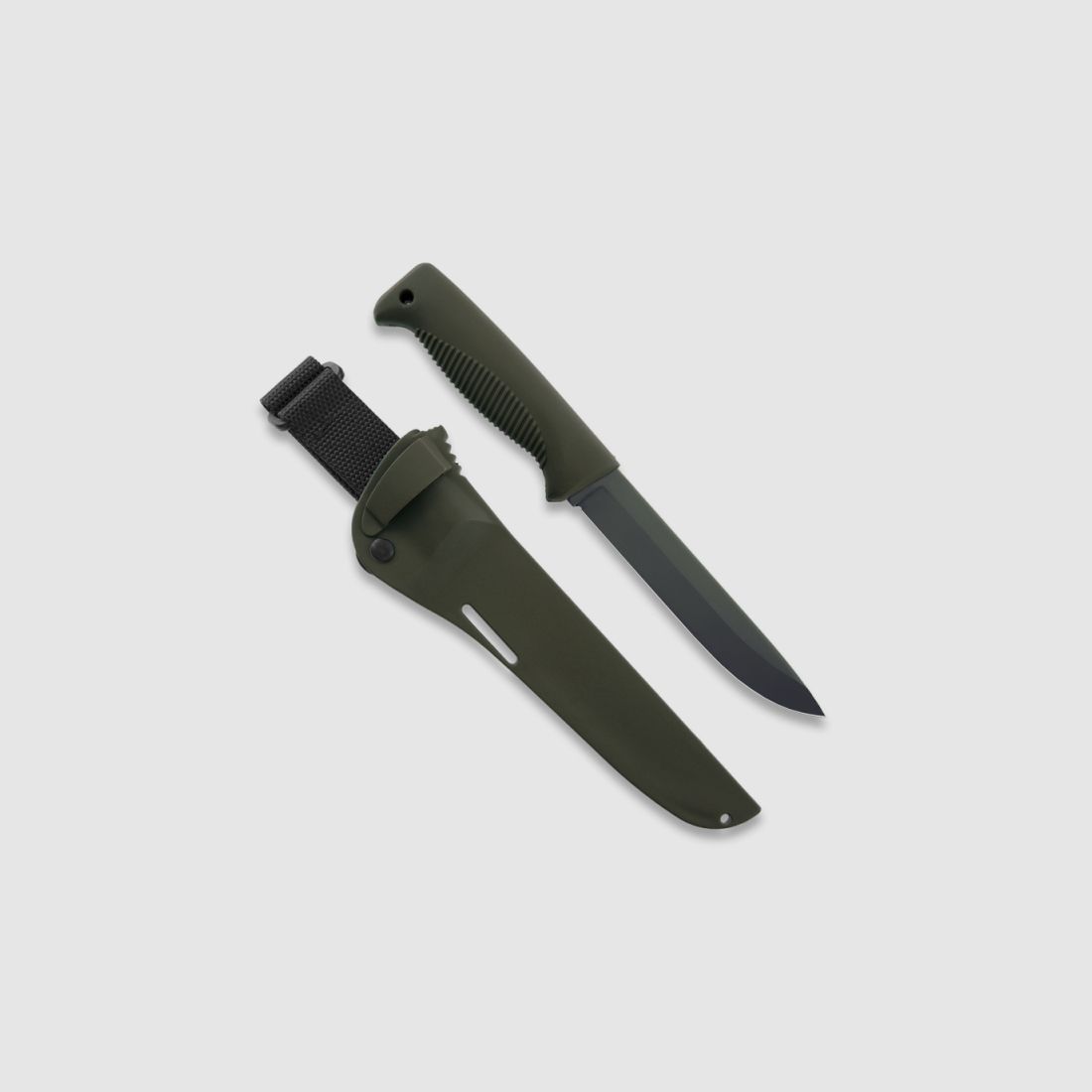 Peltonen Knives M95 Ranger Puukko Sissipuukko FJP142 Cerakote OD Beschichtung Kunststoffscheide grün OD