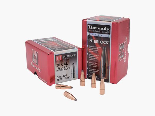 Hornady BULLETS .30/.308 150GR INTERLOCK SP – 100 Stk.