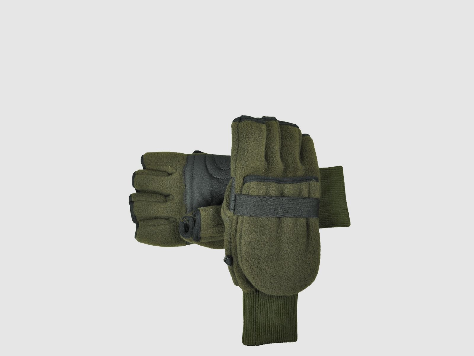 Gants en polaire sans doigts, taille XXL, olive