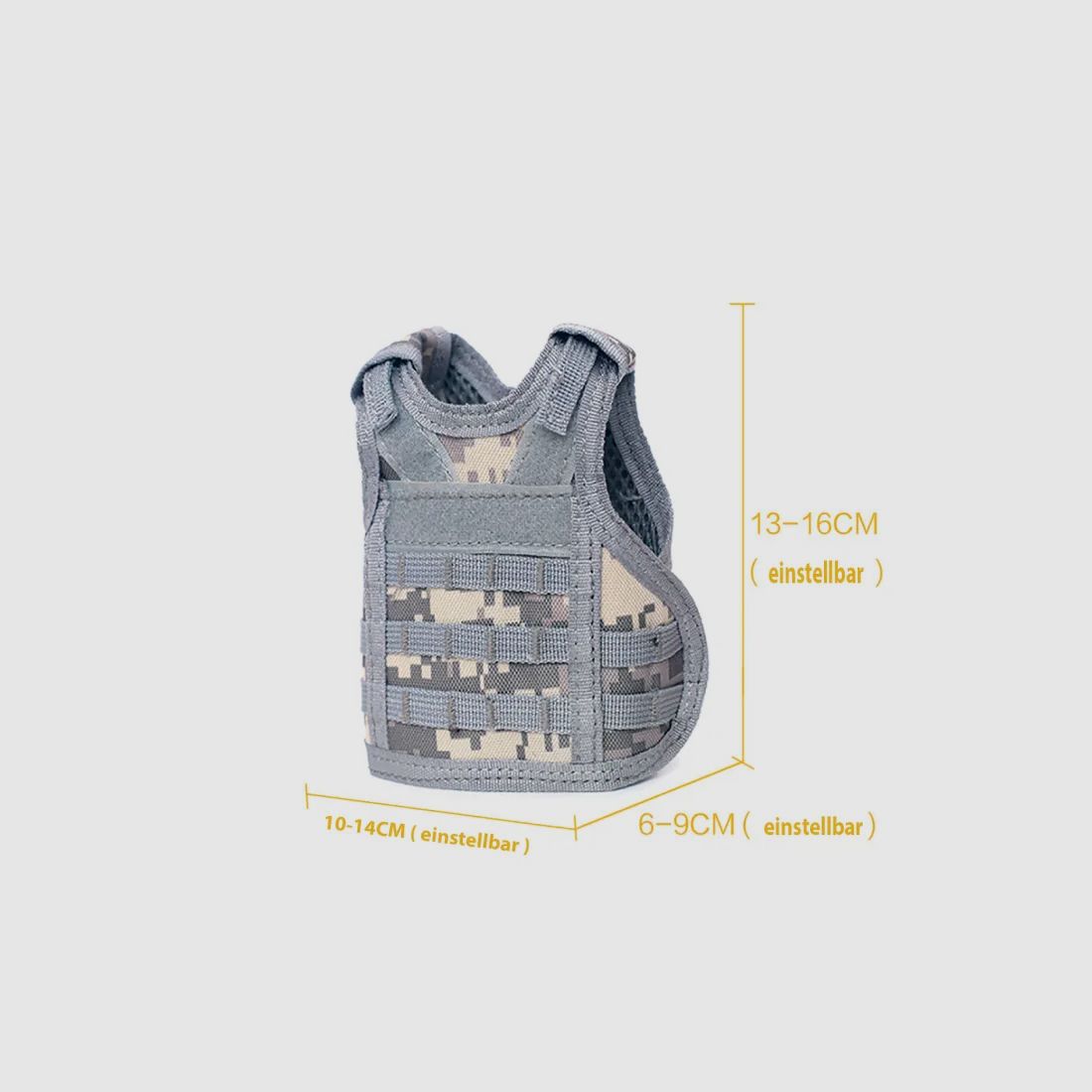 Mini Schutzweste für Bierflasche / Weinflasche / Thermosflasche - Digital-ACU