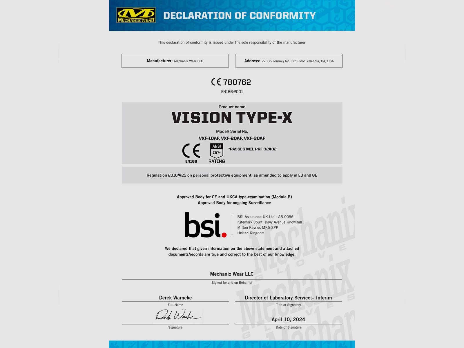 MECHANIX WEAR – VISION OCCHIALI BALISTICI TYPE-X MONTATURA NERA LENTE TRASPARENTE, immagine 8 di 8