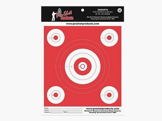 6 Bullseye Orange Glow Targets