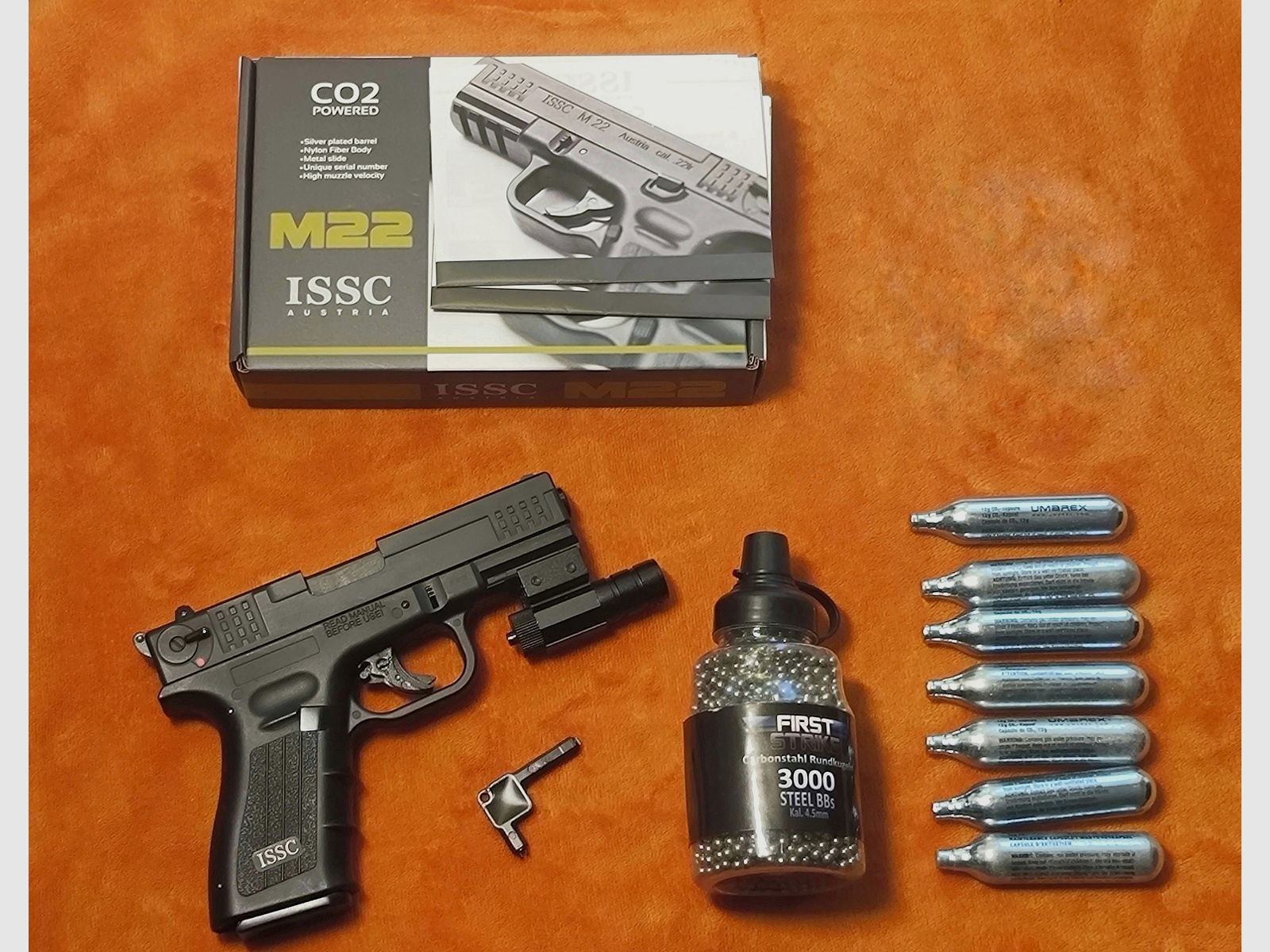 ISSC M22 CO2 Blowback wie Neu Voll Set