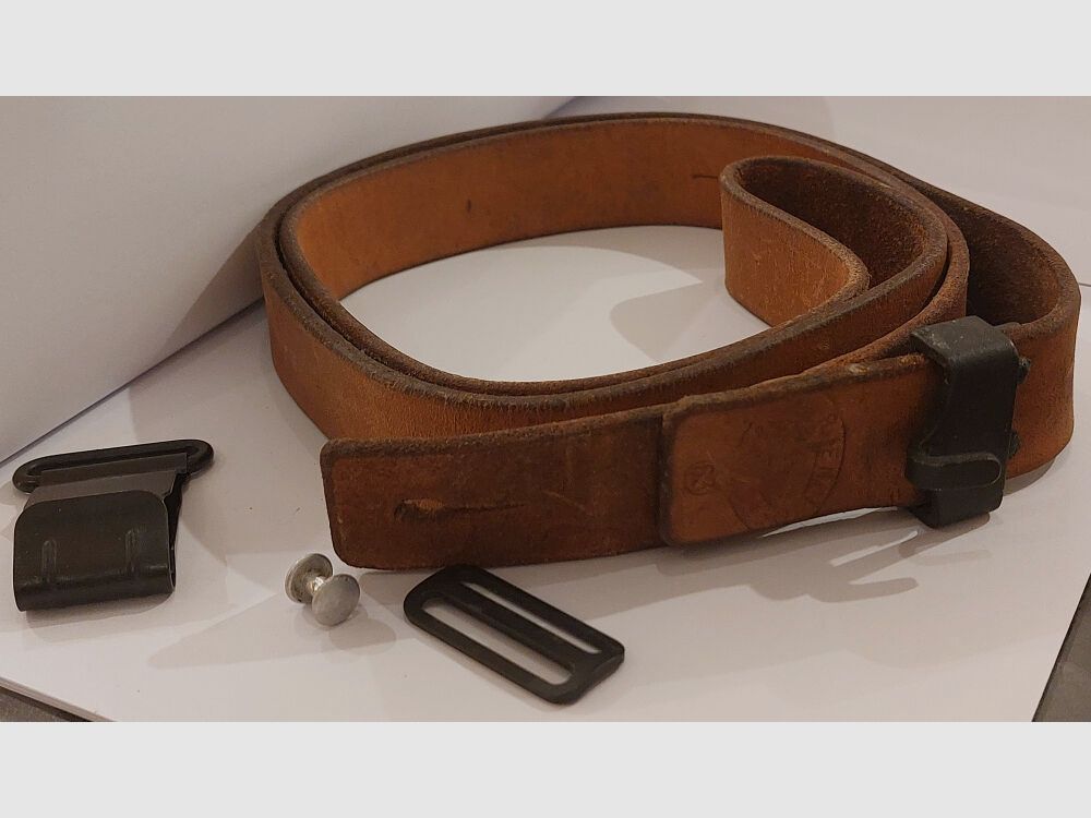 SIG Lederriemen/Trageriemen komplett für Schweizer Ordonnanzgewehr Stgw.57,SIG PE57,SAR M57 SWISS MATCH