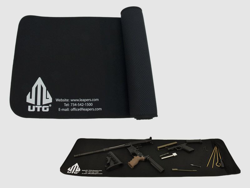 Universal Reinigungsmatte Waffenunterlage UTG Firearm Cleaning Mat, 37 x 132 cm, schwarz