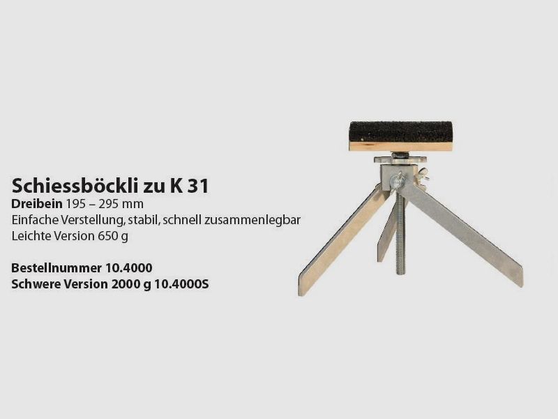 Wyss appoggio da tiro per K31 2 kg