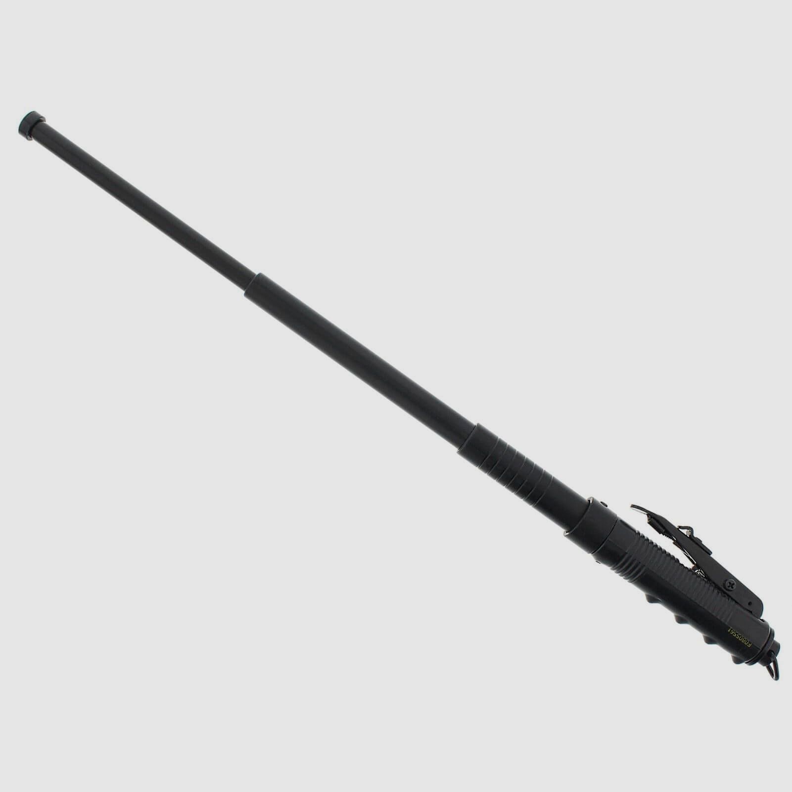 Automatik Teleskopschlagstock 19,5'' mit Gürtelholster - Schwarz