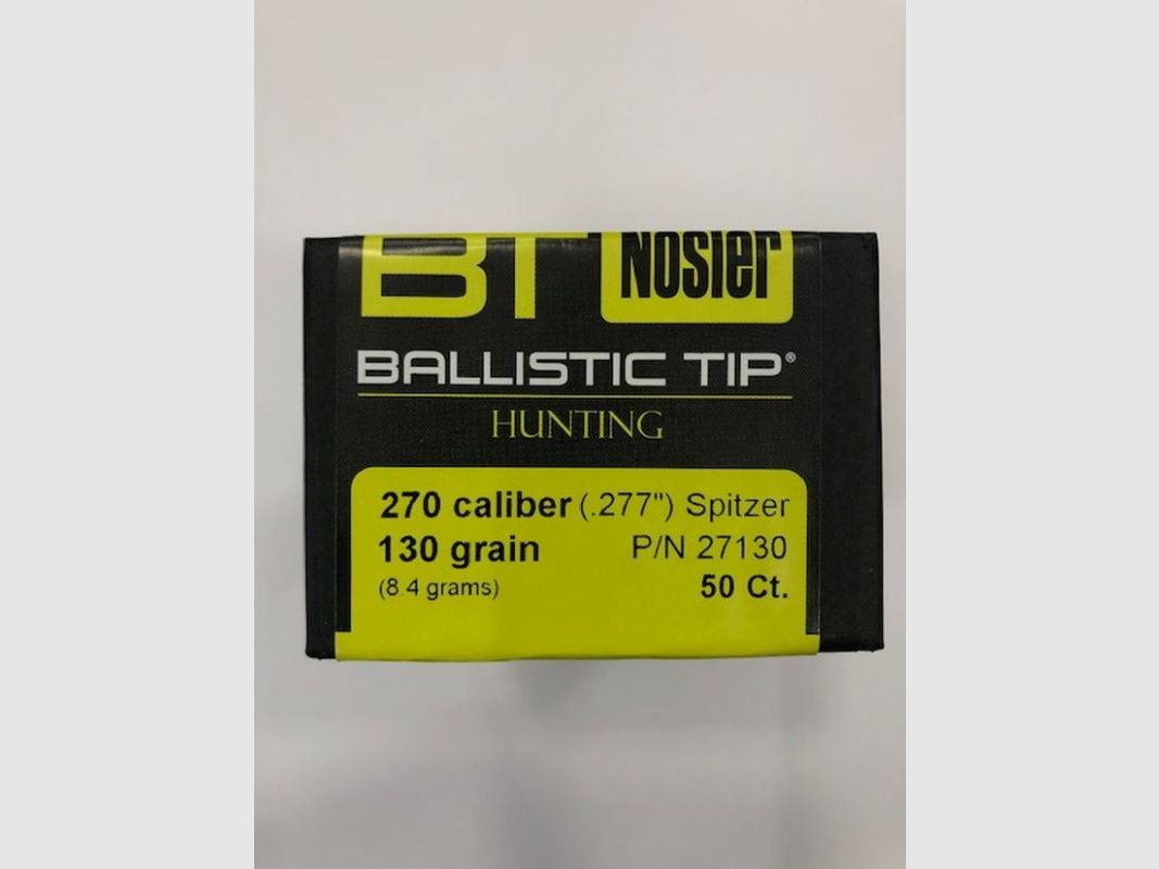 NOSLER B TIP GESCHOSSE C270 GR 130 QT50, Bild 1 von 2