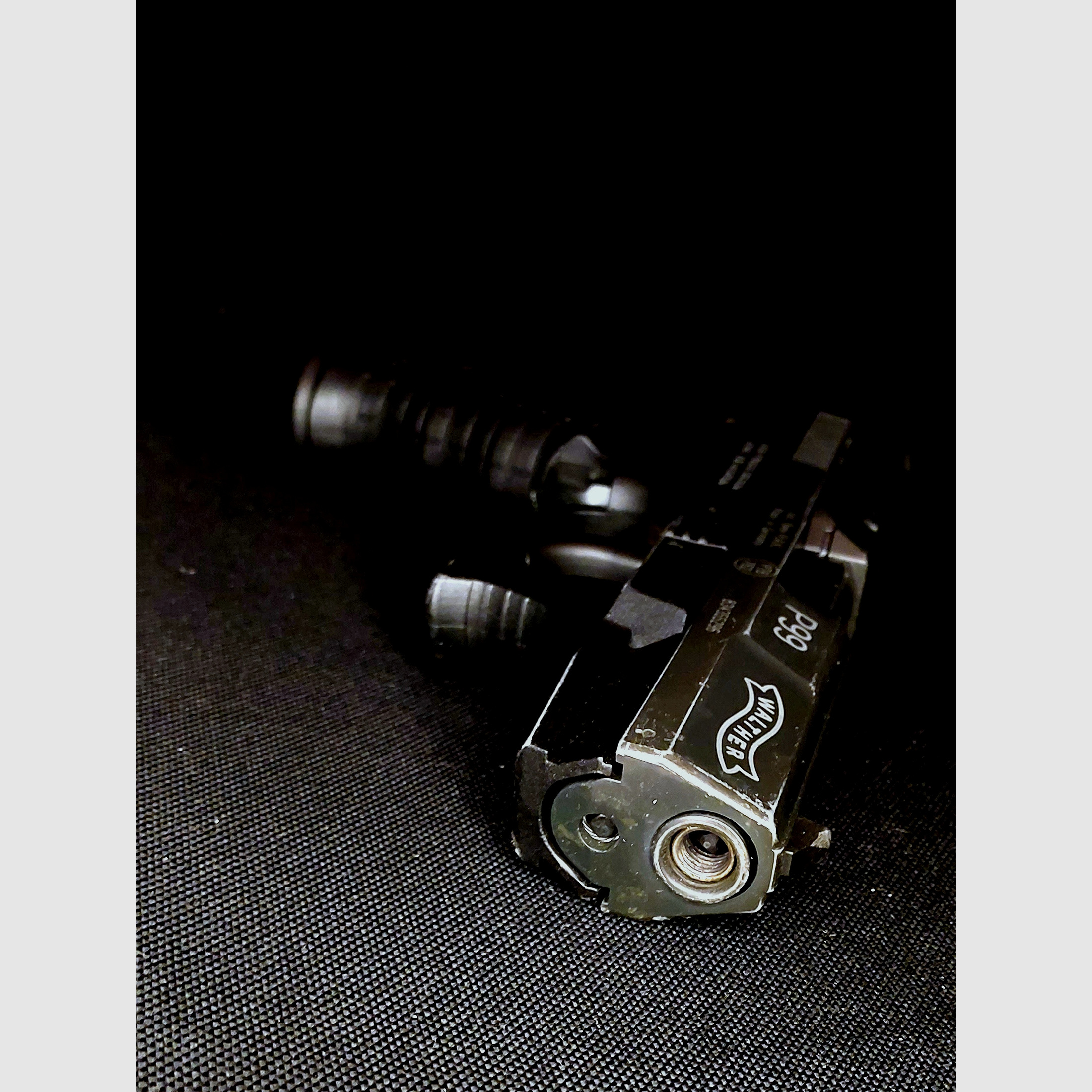 Pistolet à blanc Walther P99 9mm P.A.K. bronzé (PTB 637) P 99 avec étui en cuir