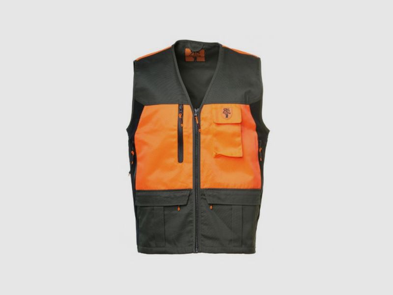 RS Hunting Vest groen en oranje hoge zichtbaarheid mod. LV821, afbeelding 1 van 4