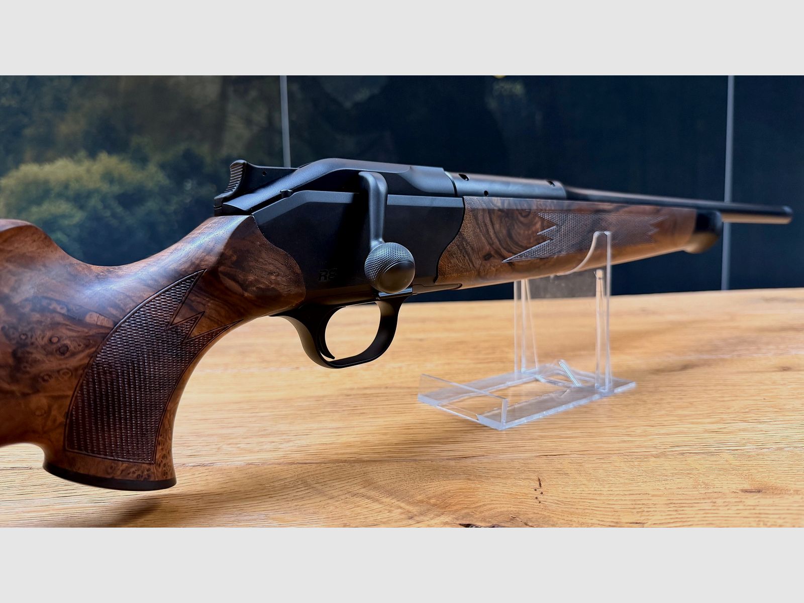 Blaser R8 Holzklasse 7 / Stahlkugel graviert mit Fischhaut / Kaliber und Lauflänge nach Wahl, Bild 6 von 11