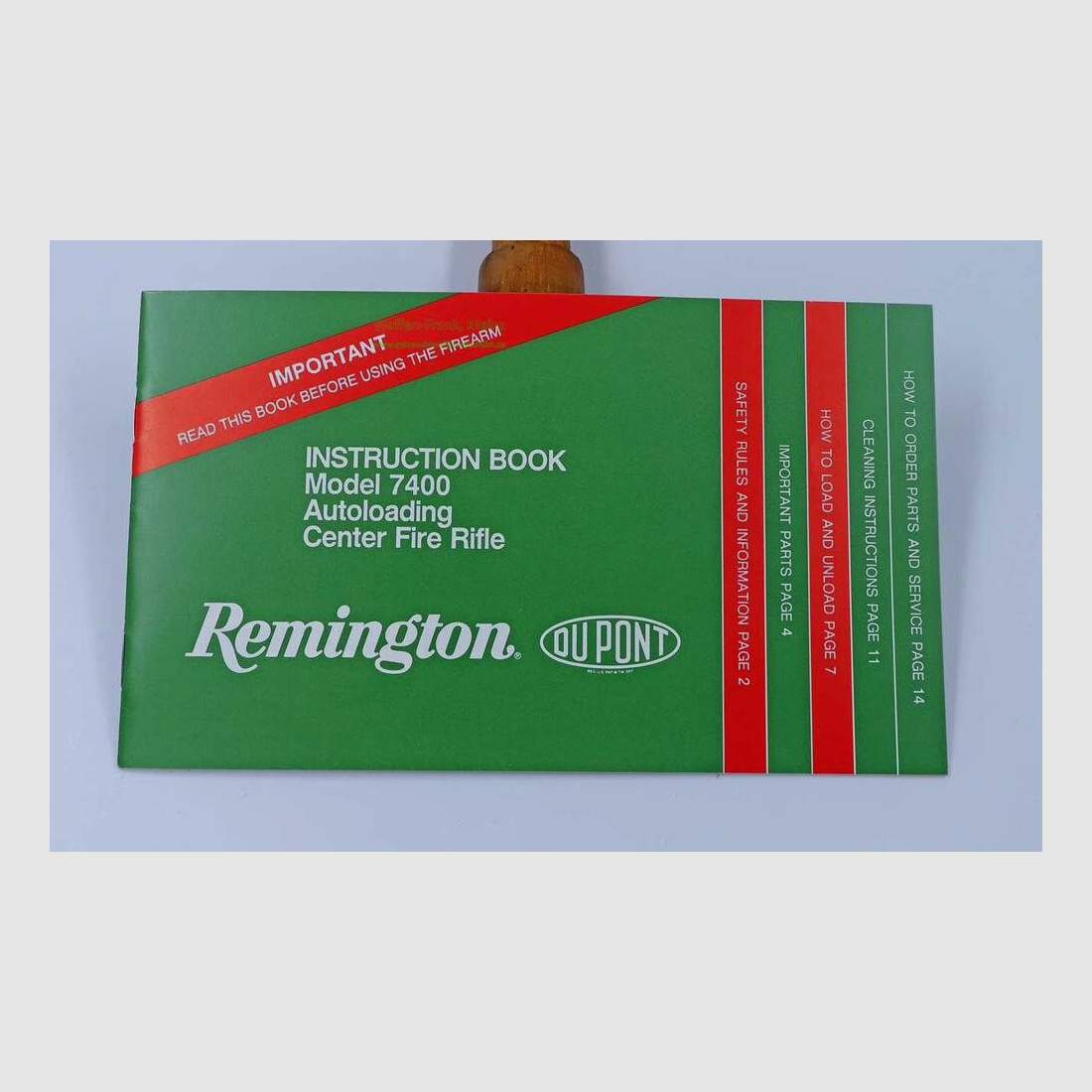 Remington - USA Operating Instructions, Original Mod. 7400