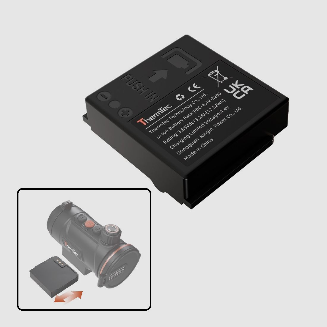 ThermTec Battery Li-Ion / Battery for Hunt Pro Series 3.85/4.4V 3200 mAh