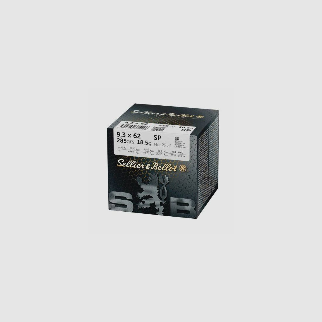 S&B 9,3x62 SP 285grs. (50 Schuss)