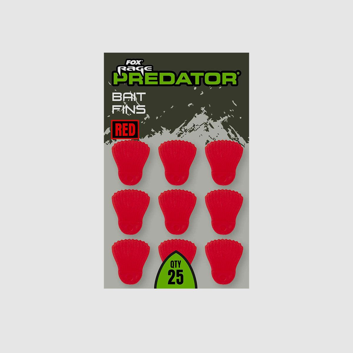 FOX RAGE PREDATOR – BAIT FINS | RED | QTY 25, immagine 2 di 3
