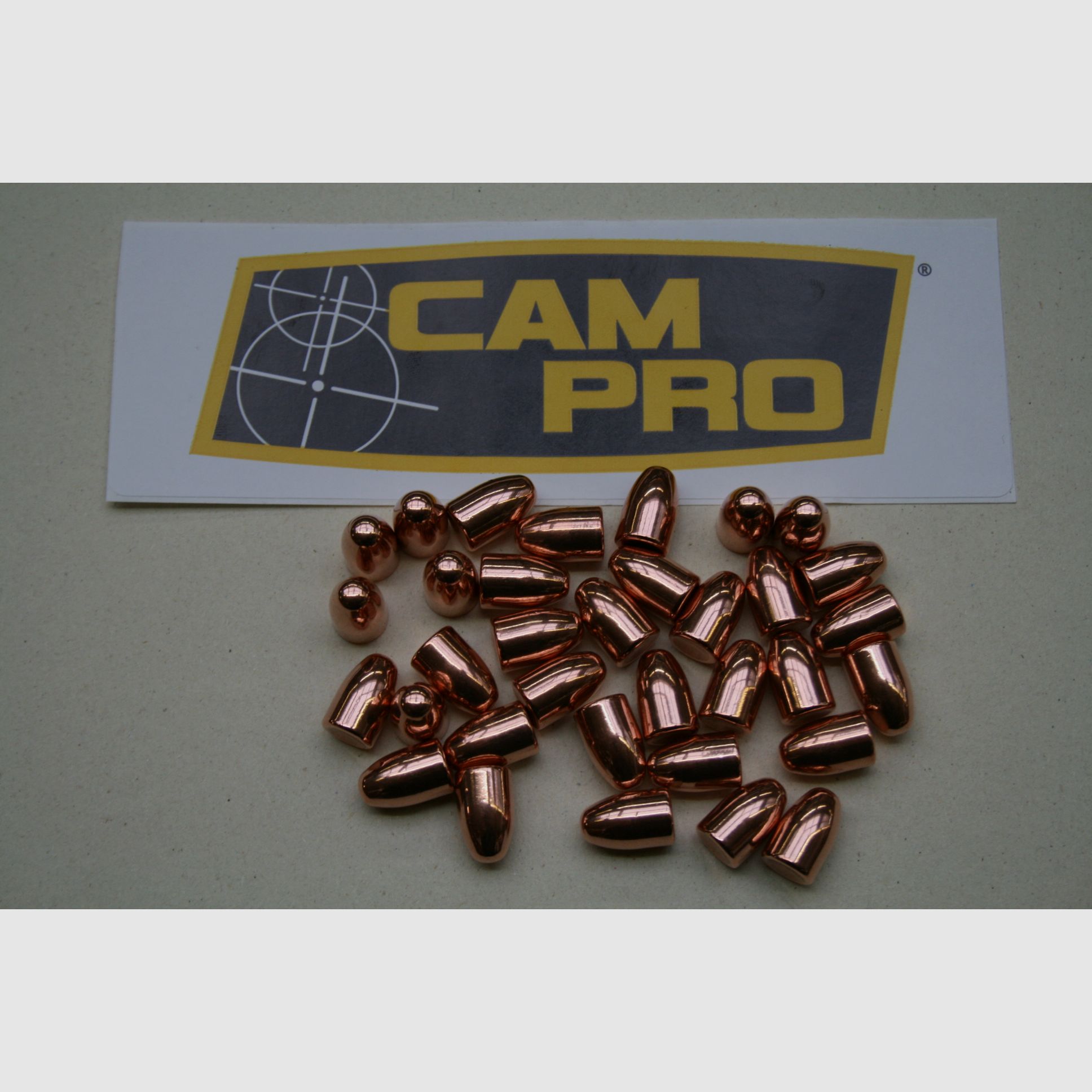 Ogives Cam Pro 9mm 124 grains RN cuivrées par 1000, image 1 sur 7