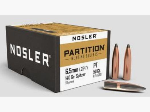 NOSLER BULLETS 6.5MM/.264 140GR PARTITION SP 50/150