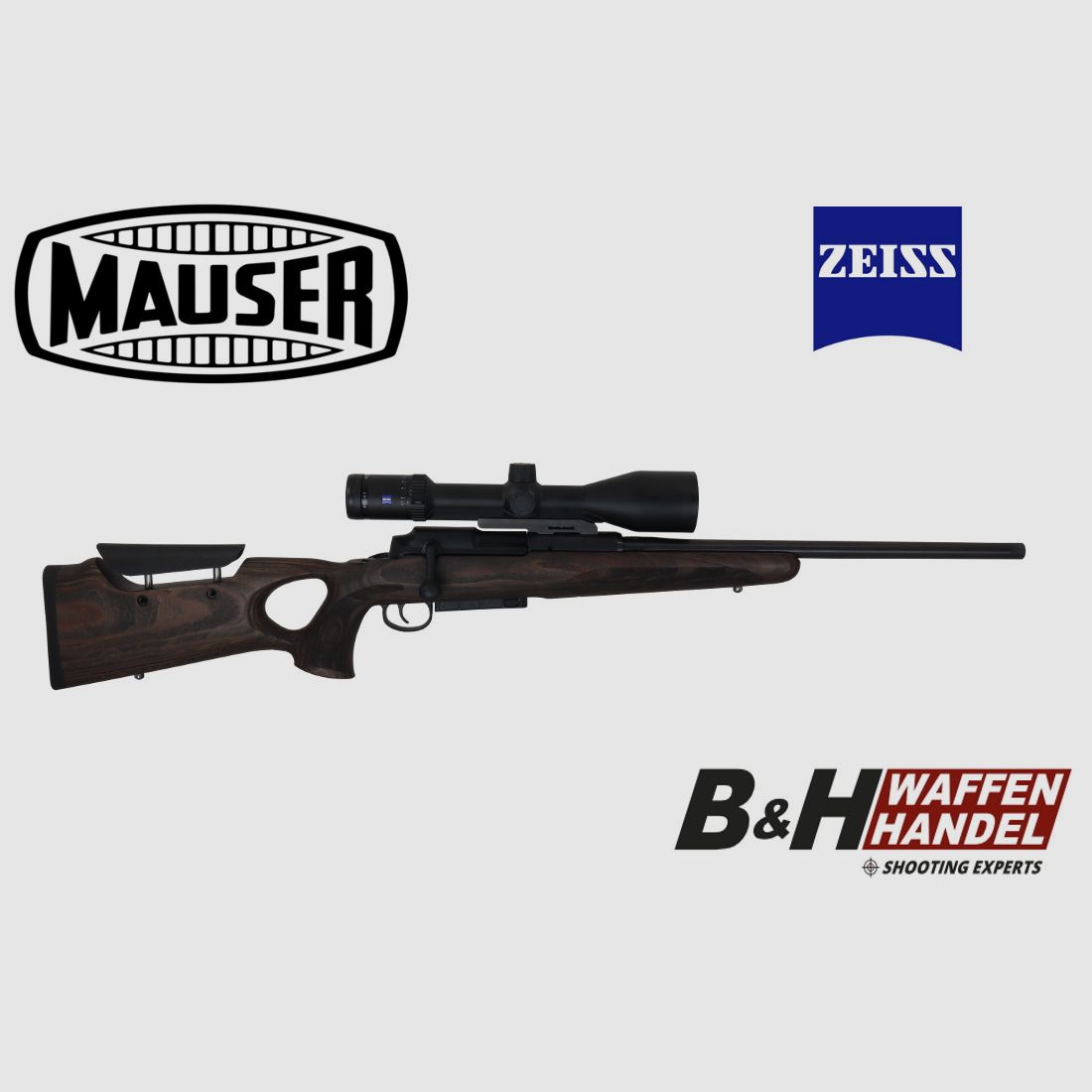  Mauser 25 Max Lochschaft Komplettpaket Zeiss V6 2,5-15x56, Bild 1 von 9