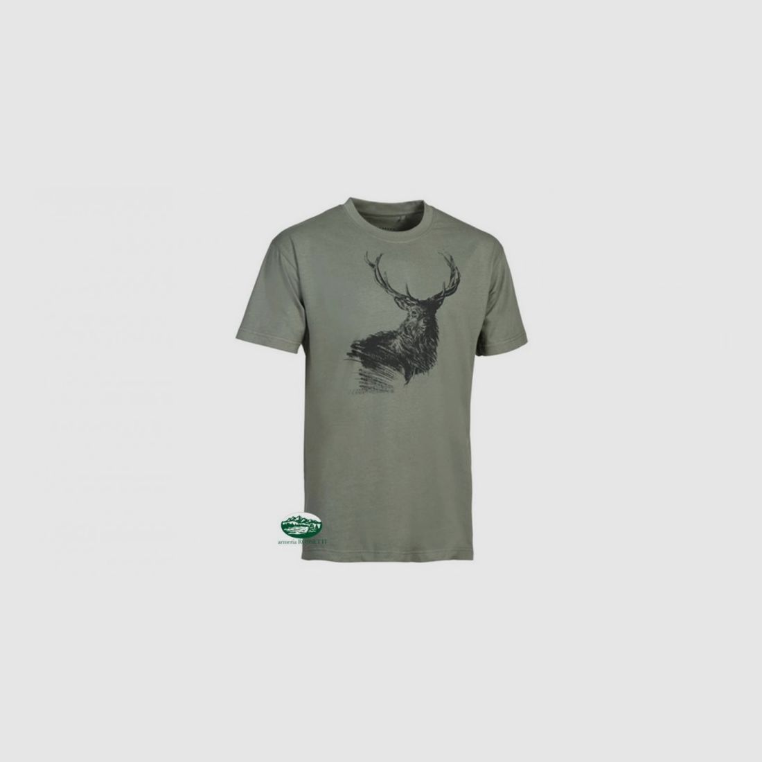 VERNEY CARRON T-SHIRT mit grünem Hirschdruck