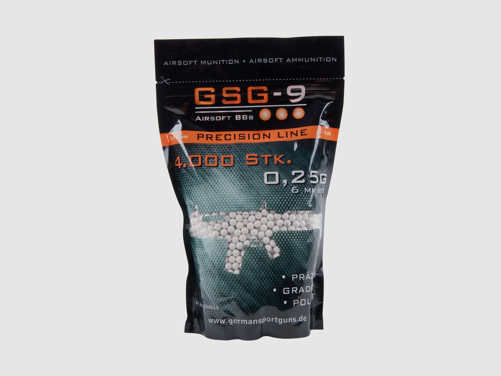 GSG-9 Precision Line 6mm BBs Weiß 0,25 g 4.000 Stück
