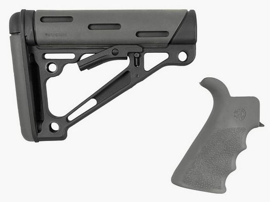 Hogue Stock Hogue AR15 OMCB Mil-Spec with grip Slate Grey