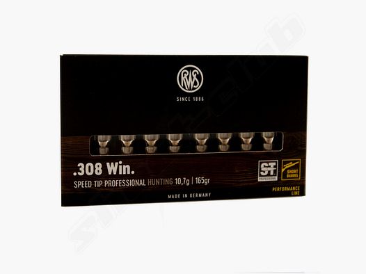 RWS Speed Tip Short 165grs 20St .308Win