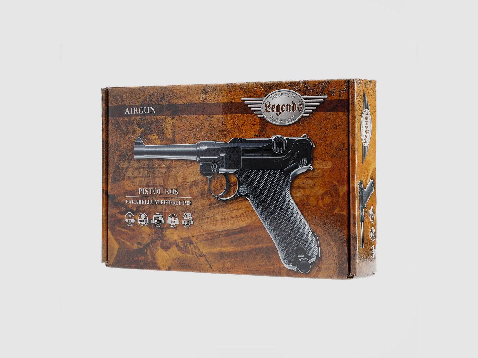 PISTOLE – UMAREX – LEGENDS P08 4,5 mm (.177) BB, CO₂, < 3,0 J, Bild 4 von 5