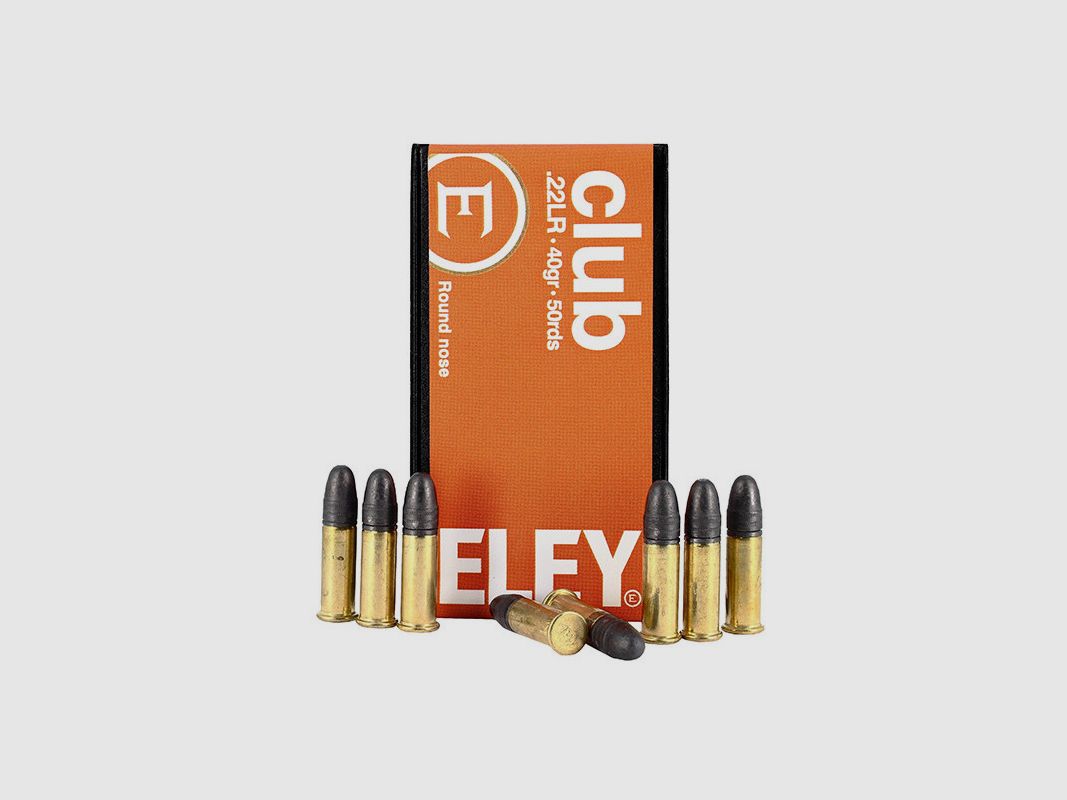 Box mit 50 Patronen .22LR Club ELEY