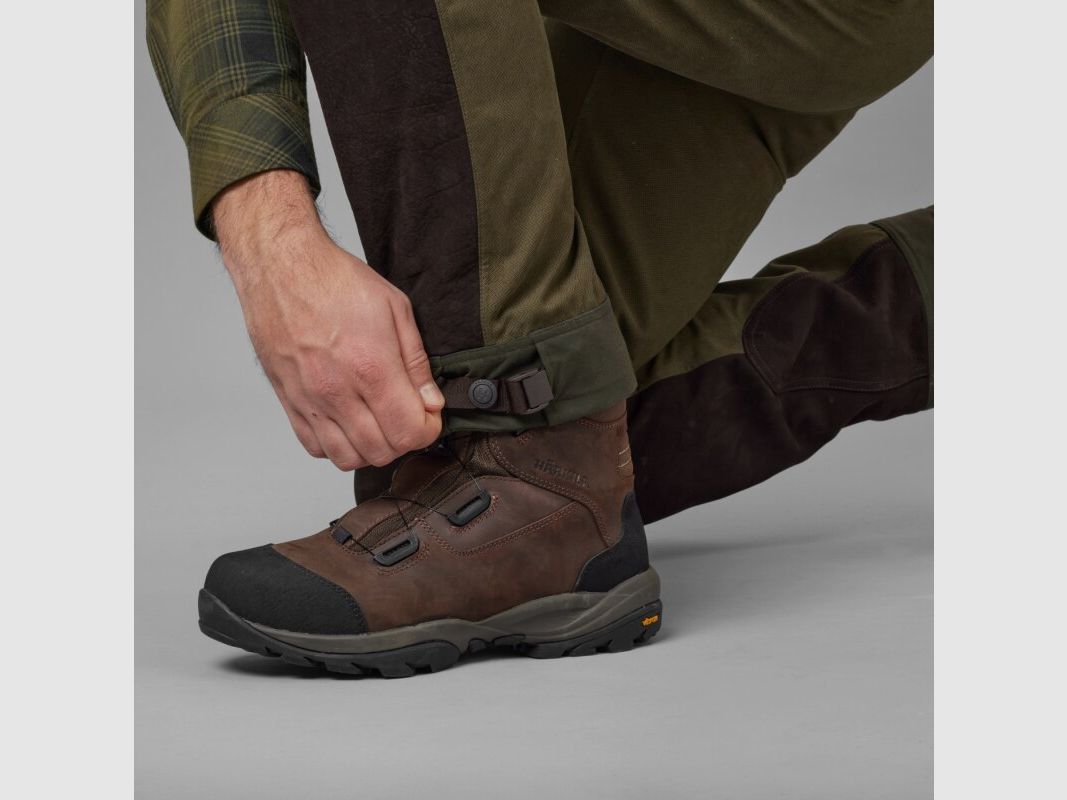 Härkila Driven Hunt HWS Lederhose willow green / shadow brown