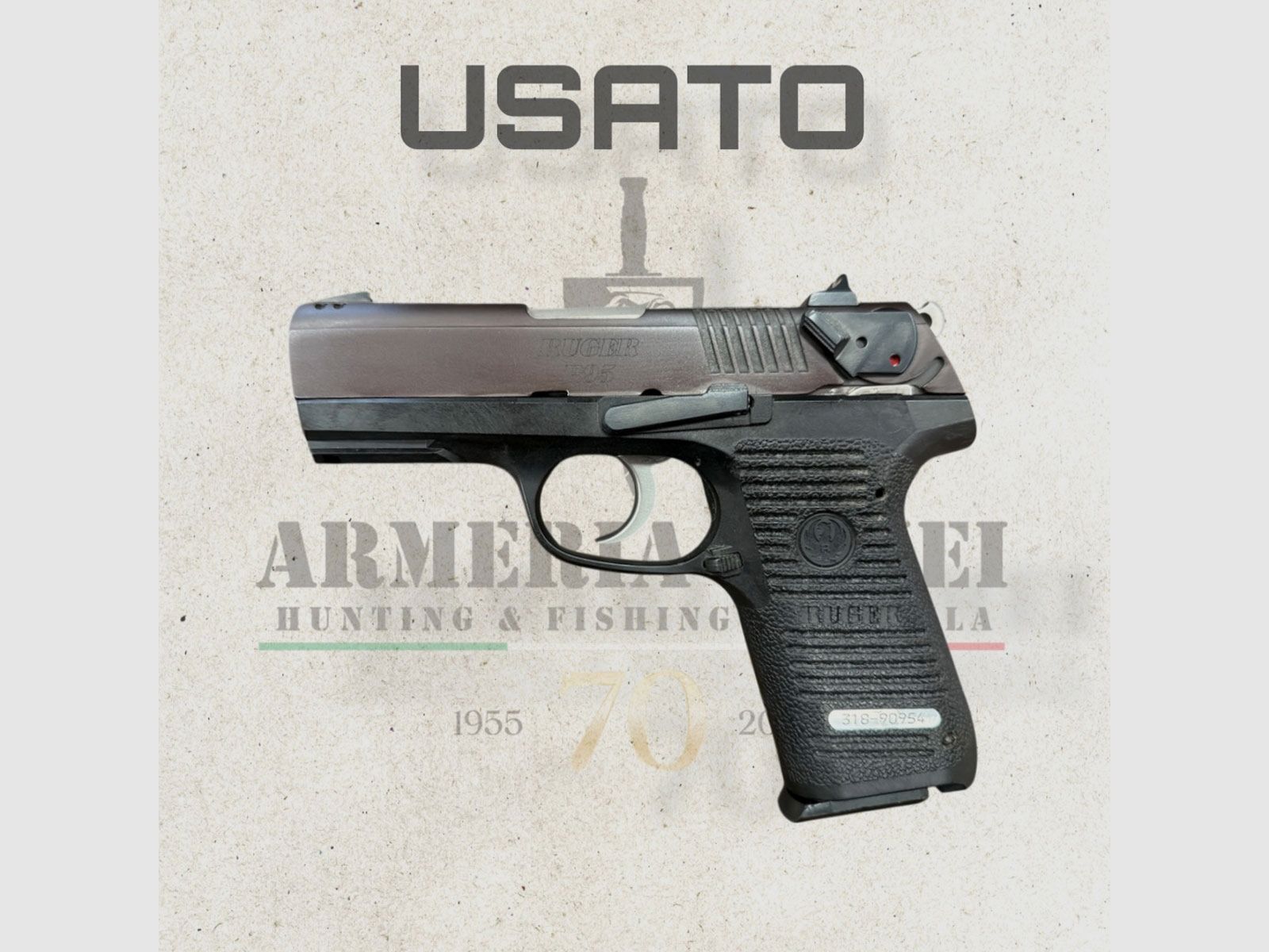 USATO – PISTOLA – RUGER MOD. P95 cal. 9×21, immagine 1 di 3