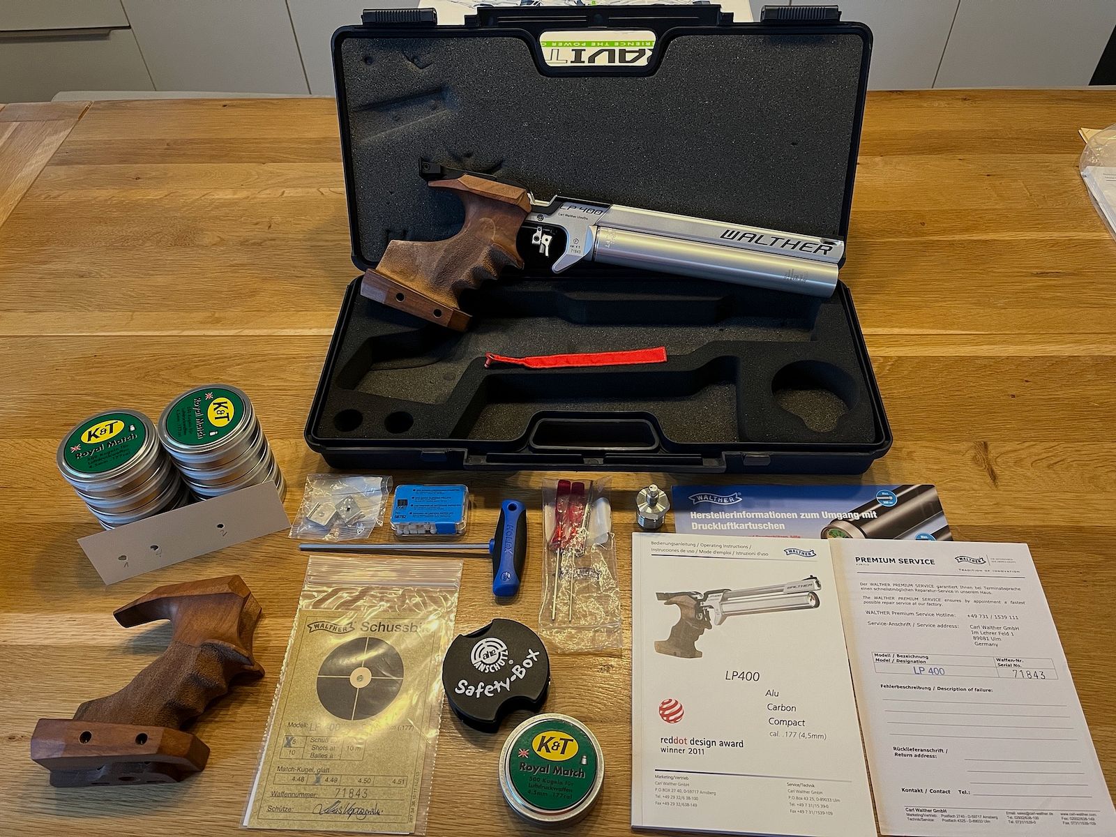 Walther LP 400 LP400 Alu, Rechtsgreep in L en M, 5000 schoten geselecteerde munitie