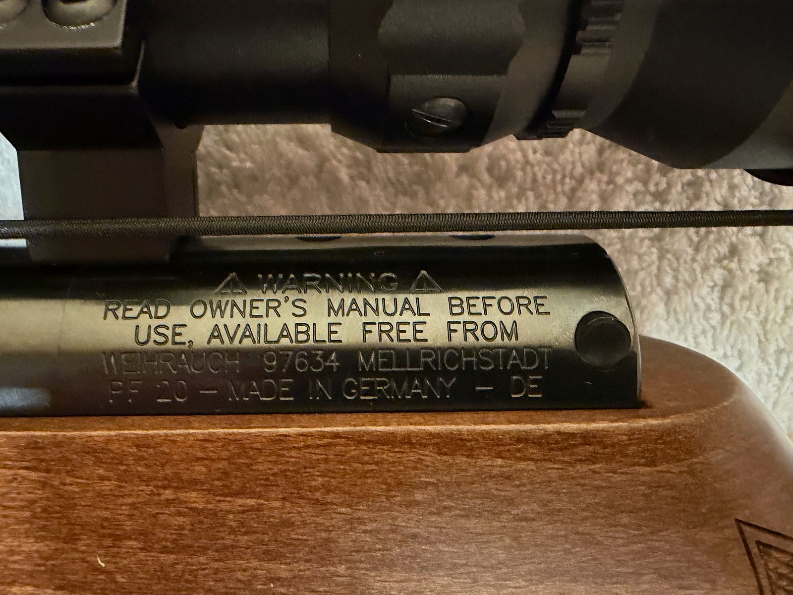 Fucile ad aria compressa: Weihrauch KW 35 K con silenziatore e telescopio Umarex RS 3-9x40, nuovo e mai usato,