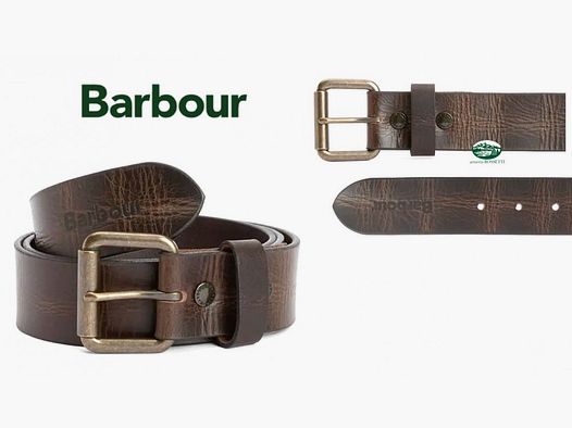 BARBOUR Cintura in pelle Deveron marrone