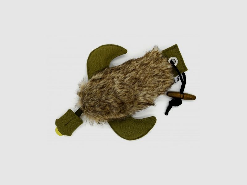 Hunde Dummy Ente mit Fell 300g