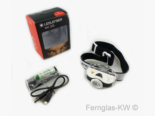 Ledlenser 500950 lámpara frontal LED MH5 negra blanca 400 lúmenes con batería